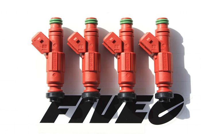 high-performance 650cc fuel injectors custom fitted and flow matched Mitsubishi Lancer Evolution, Mazda RX-7, etc.