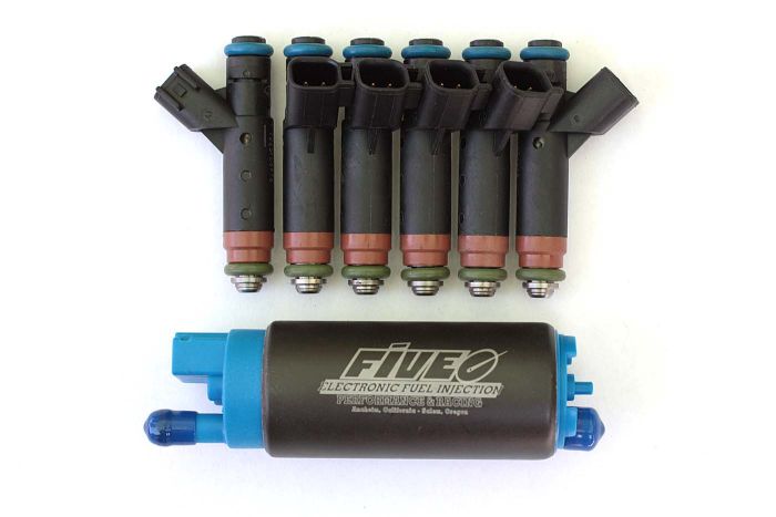 Bundle: 30lb, 36lb JEEP STROKER Fuel Injector Set with In-tank 340 lph Fiveo Racing fuel pump
