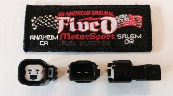Honda Wireless Fuel Injector Adapters. USCAR (EV6/EV14) Female to Keihin OBD2 Male, Molded Plastic, One-piece, NO WIRE Adapters.
Plug and Play 